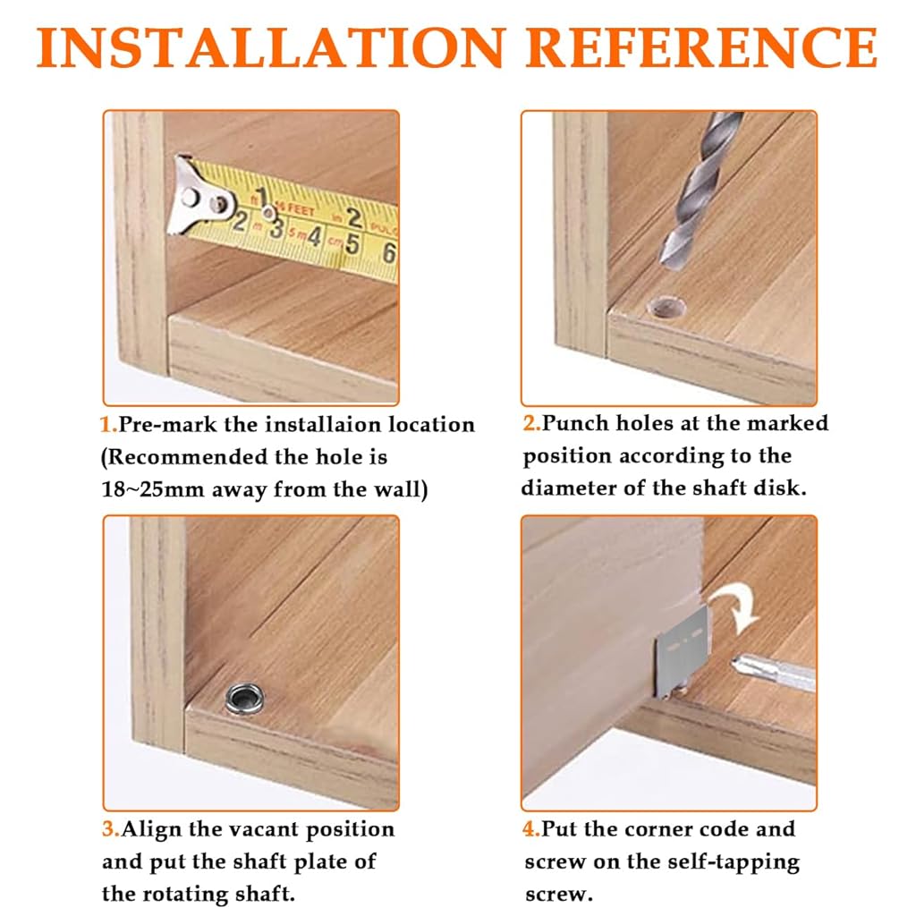 Serplex® 4Pcs Pivot Hinges Stainless Steel Silver Heavy Duty Concealed Shaft Door Hinges with Bushing for Wood Doors, Drawers, Furniture Cabinets, Wardrobe, Showcase, etc-Metallic Serplex® 4Pcs Pivot Hinges Stainless Steel Silver Heavy Duty Concealed Shaft Door Hinges with Bushing for Wood Doors, Drawers, Furniture Cabinets, Wardrobe, Showcase, etc-Metallic
